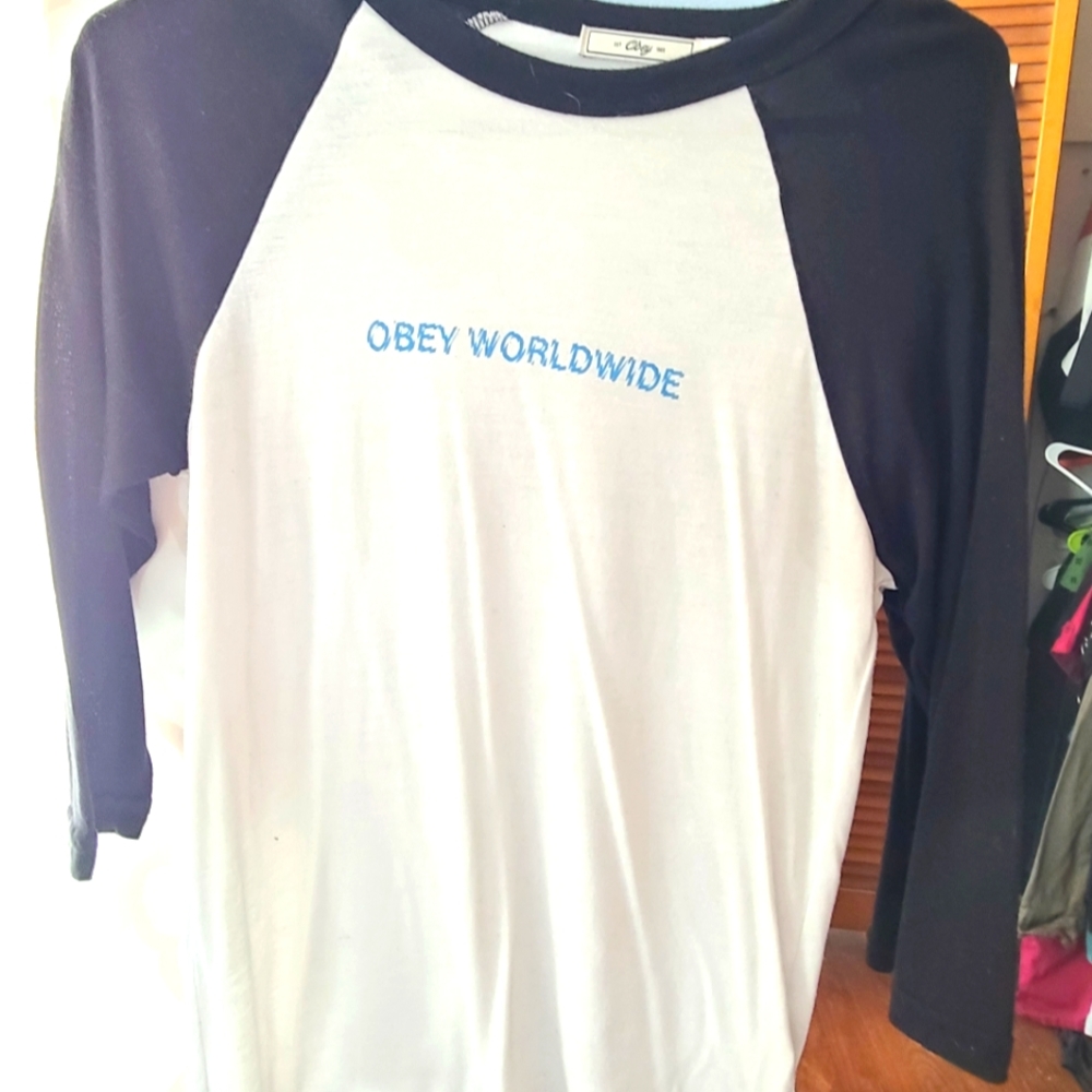 OBEY worldwide baseball tee